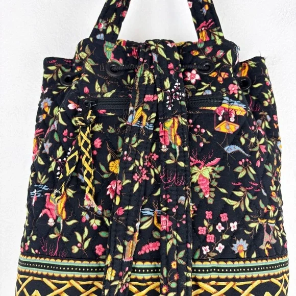 Vintage Vera Bradley Asian Print Quilted Backpack - Picture 7 of 13
